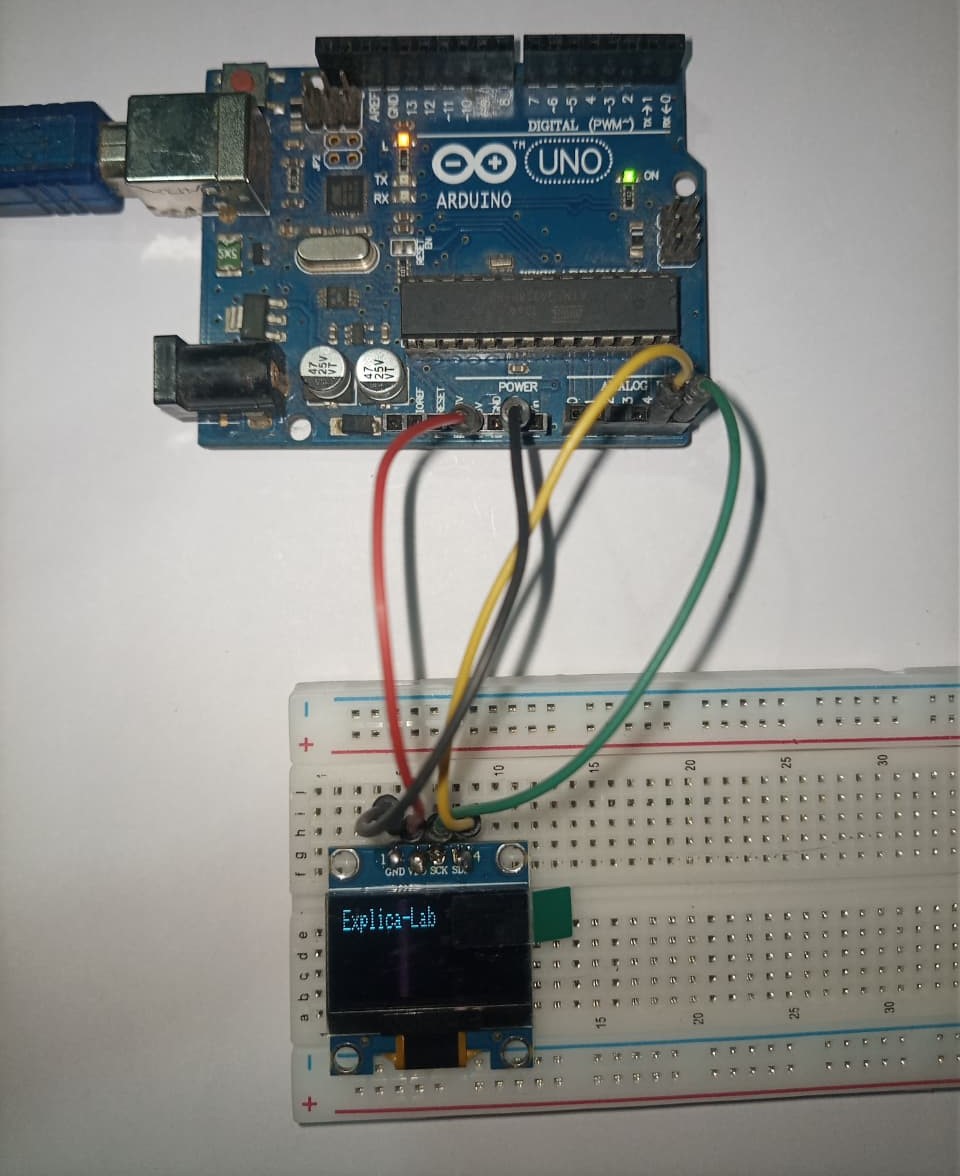ligações do OLED ao Arduino